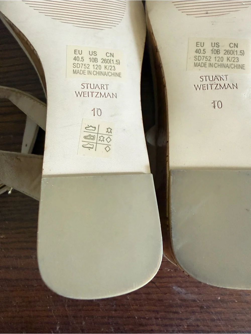 Stuart Weitzman Ave Tan Cork Wedge Strappy Sandal 10